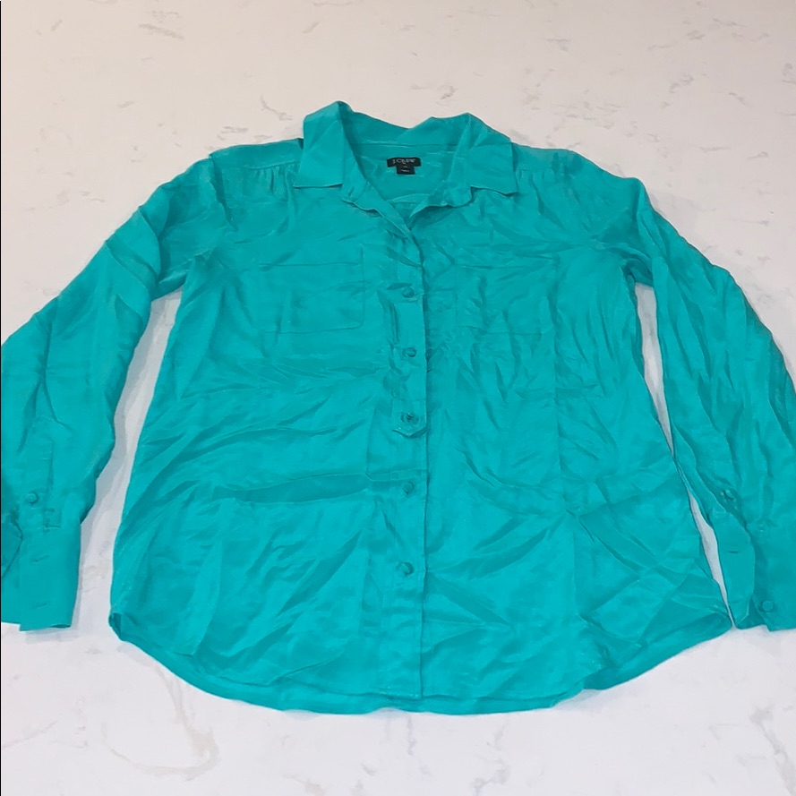 Jcrew Silk Button Down